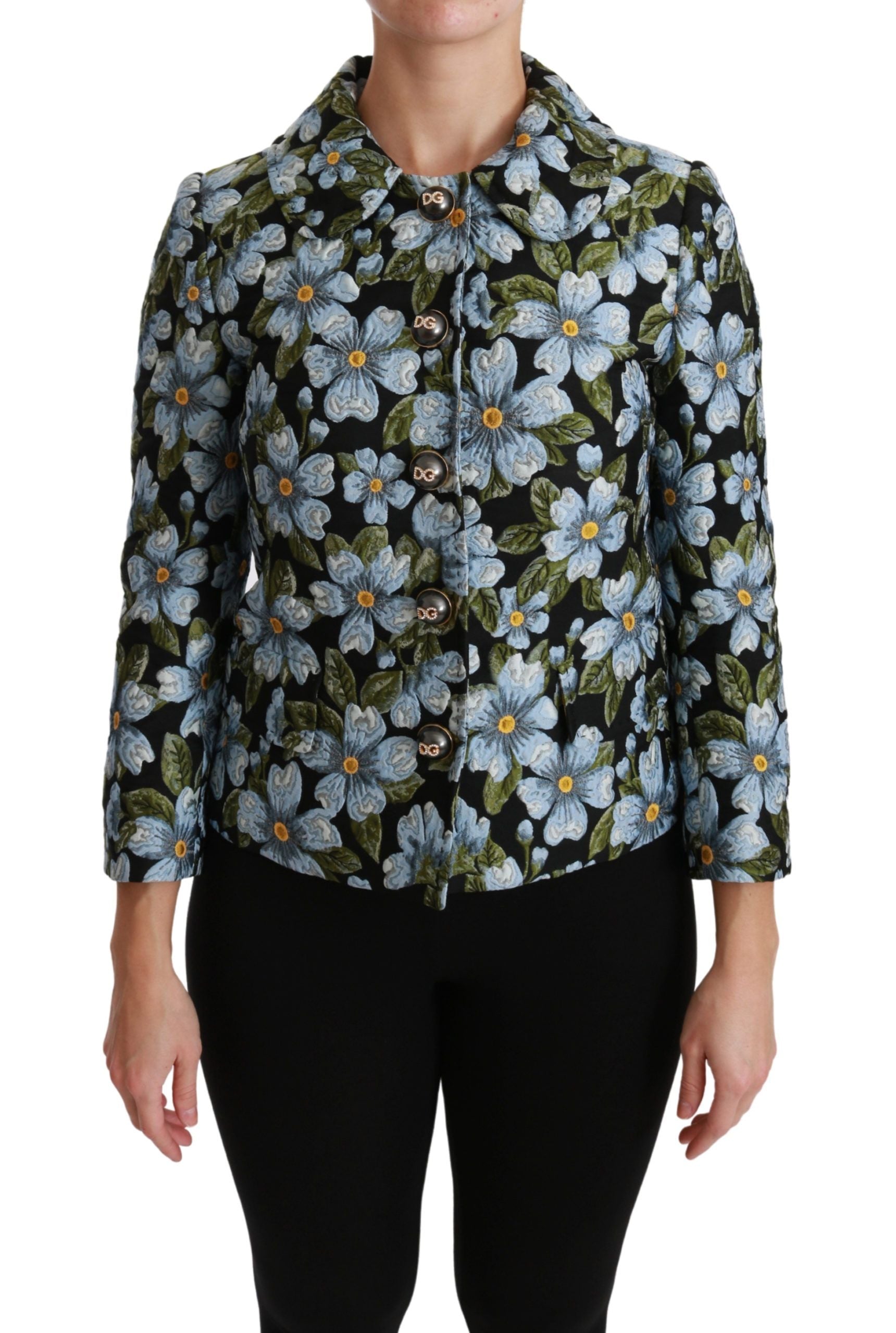 Dolce & Gabbana Blazer à fleurs multicolores en polyester