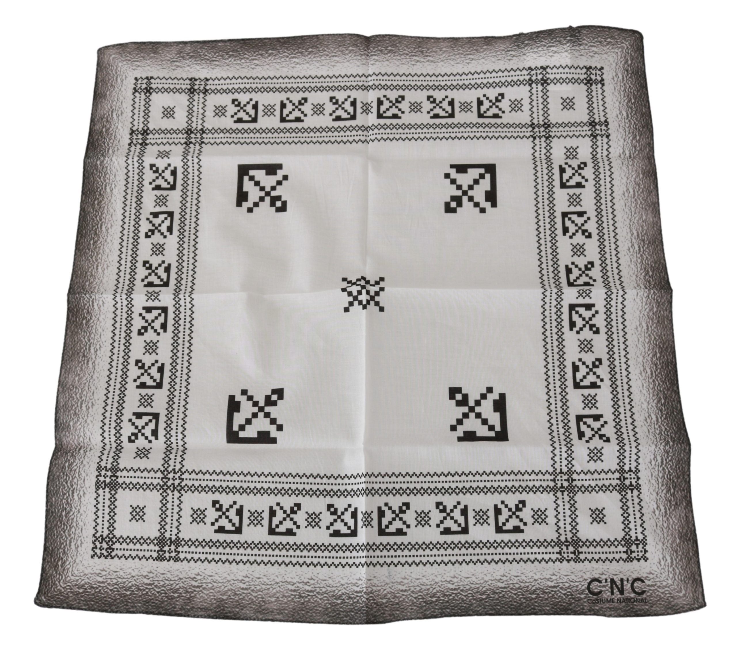 Foulard en coton imprimé bandana blanc Costume National