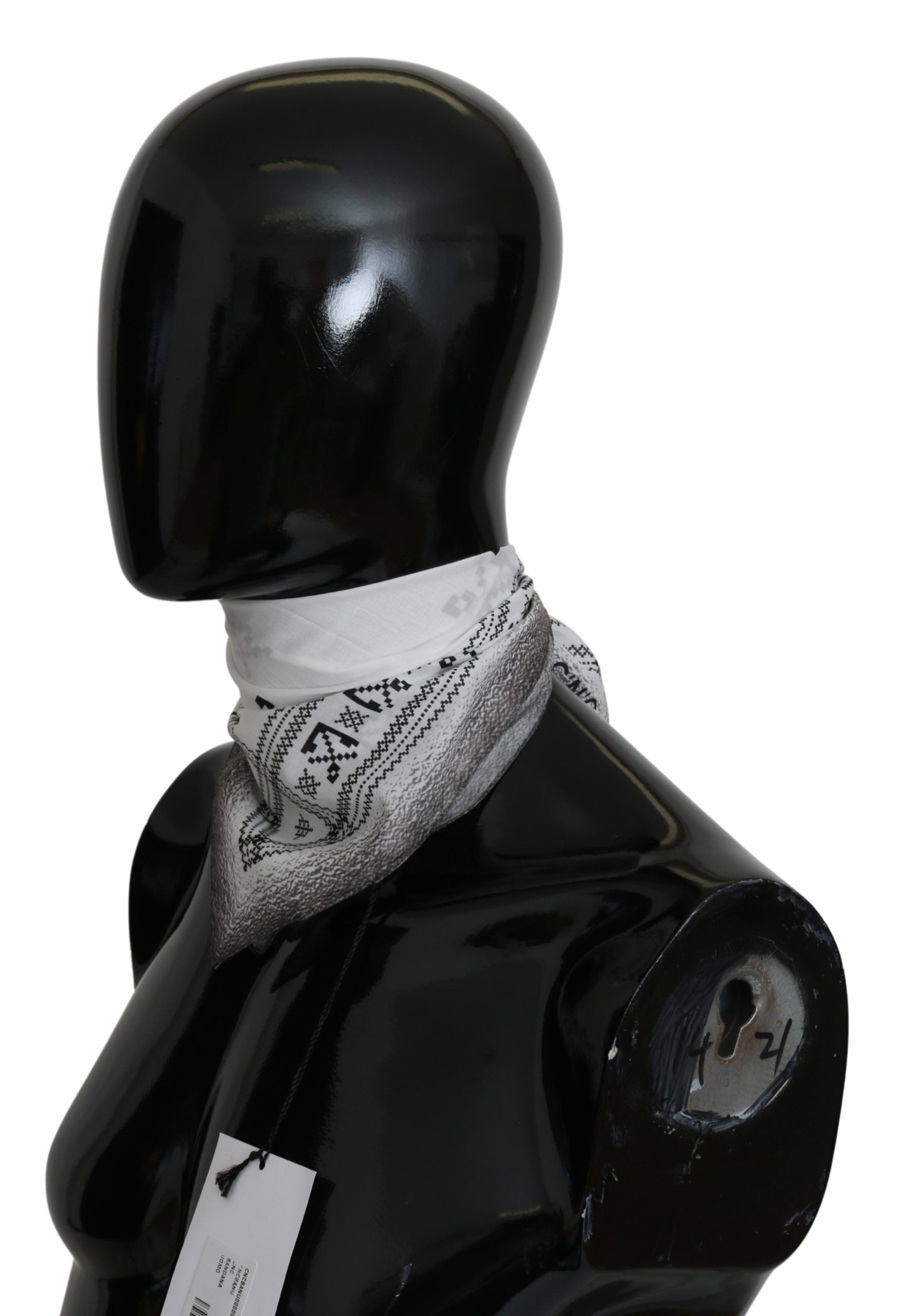 Foulard en coton imprimé bandana blanc Costume National