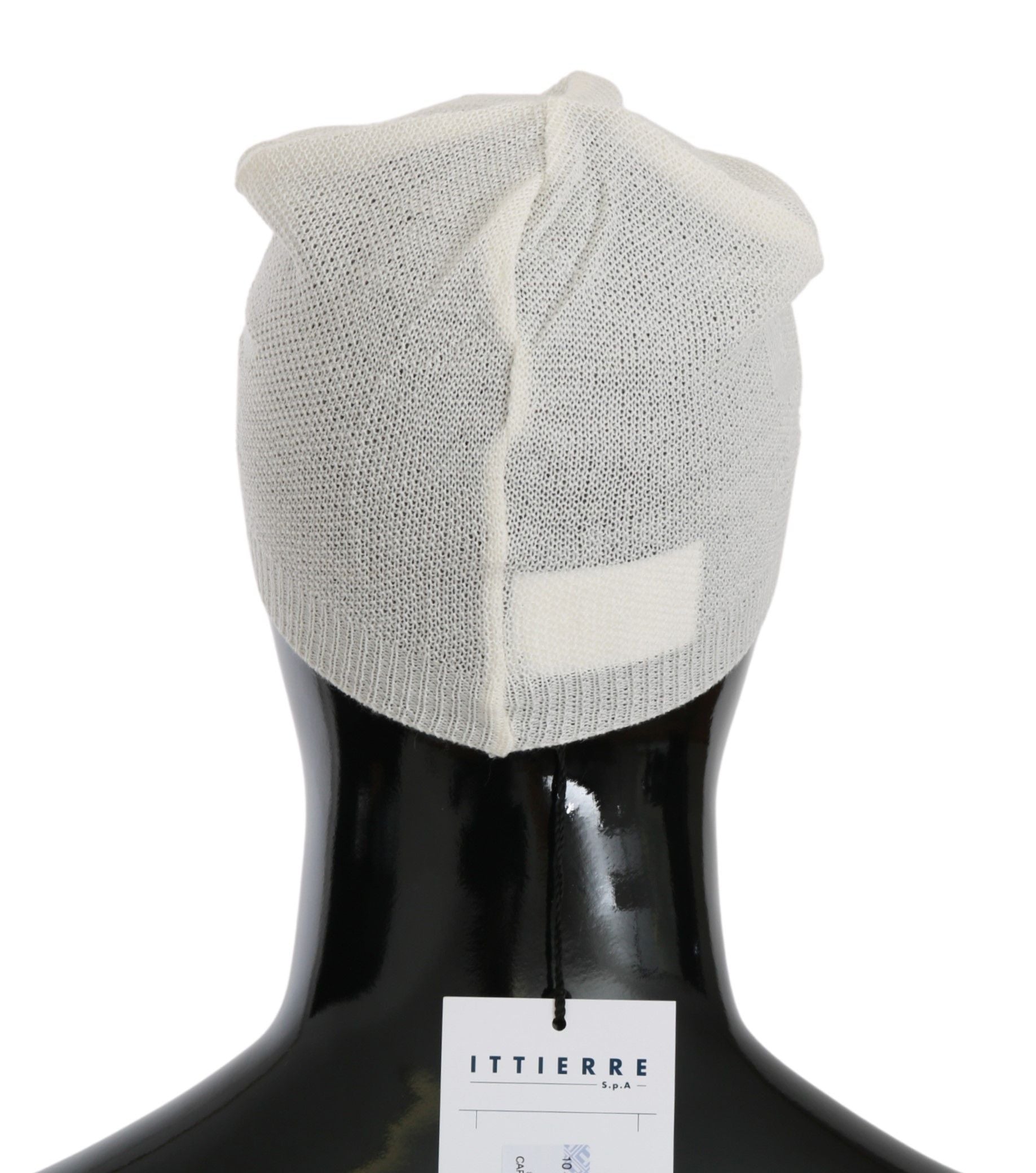 Bonnet Costume National en laine blanche mélangée de marque