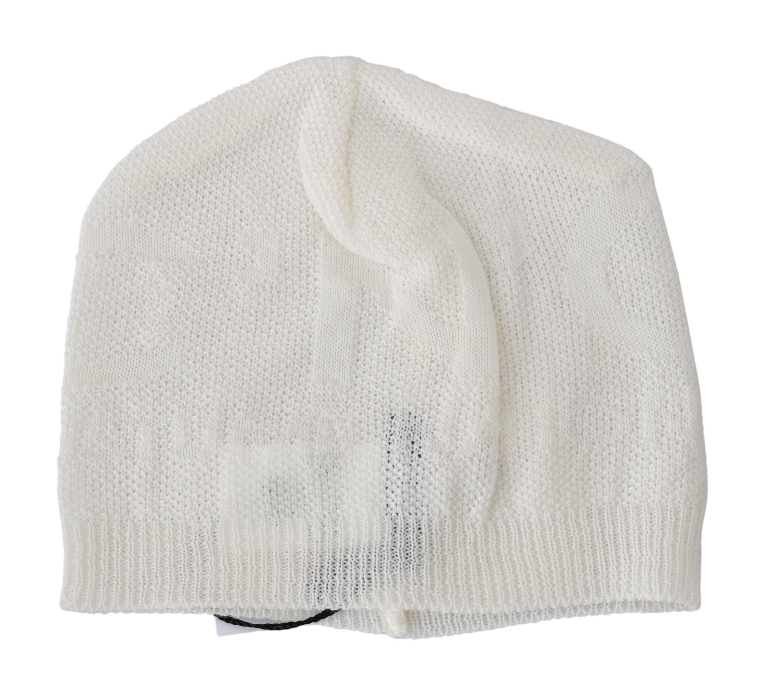 Bonnet Costume National en laine blanche mélangée de marque