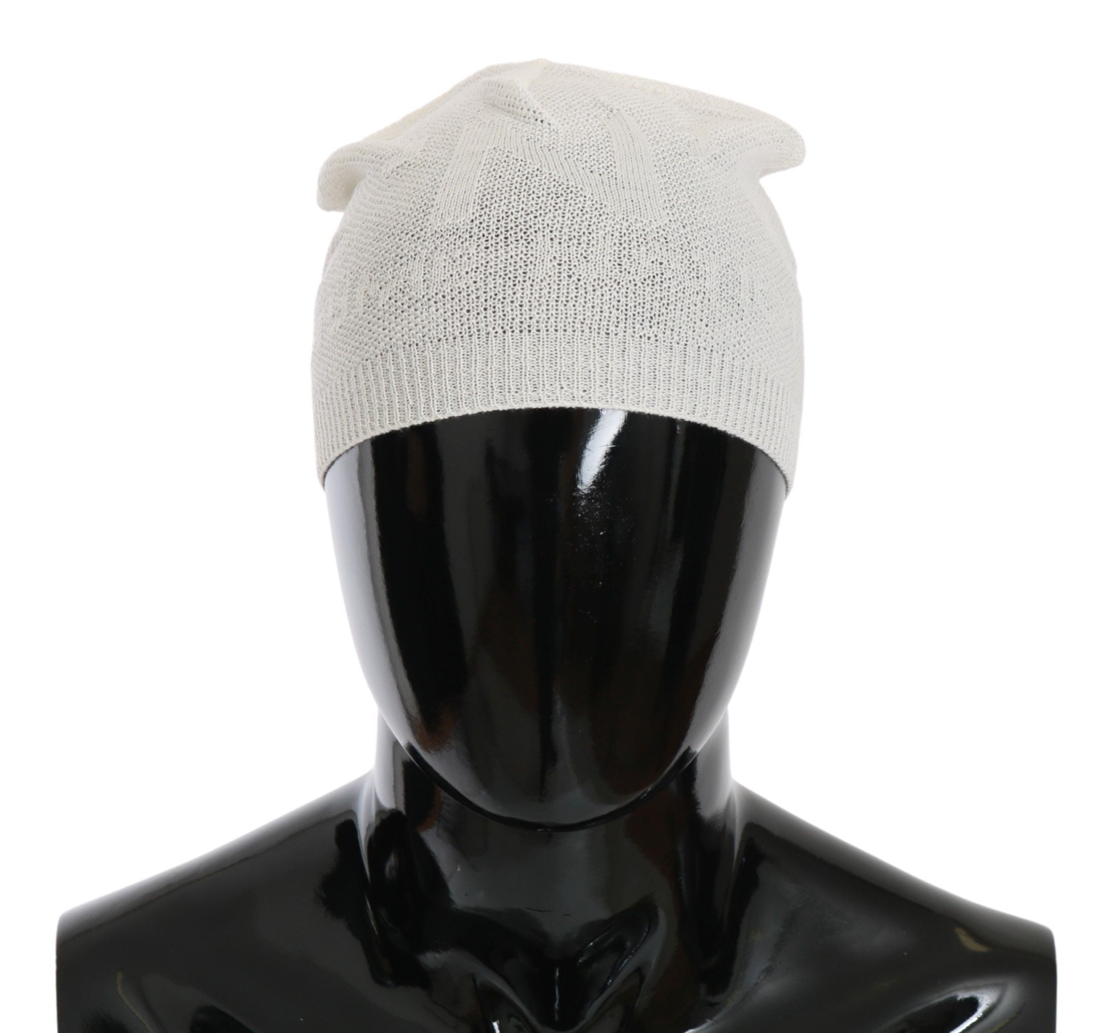 Bonnet Costume National en laine blanche mélangée de marque