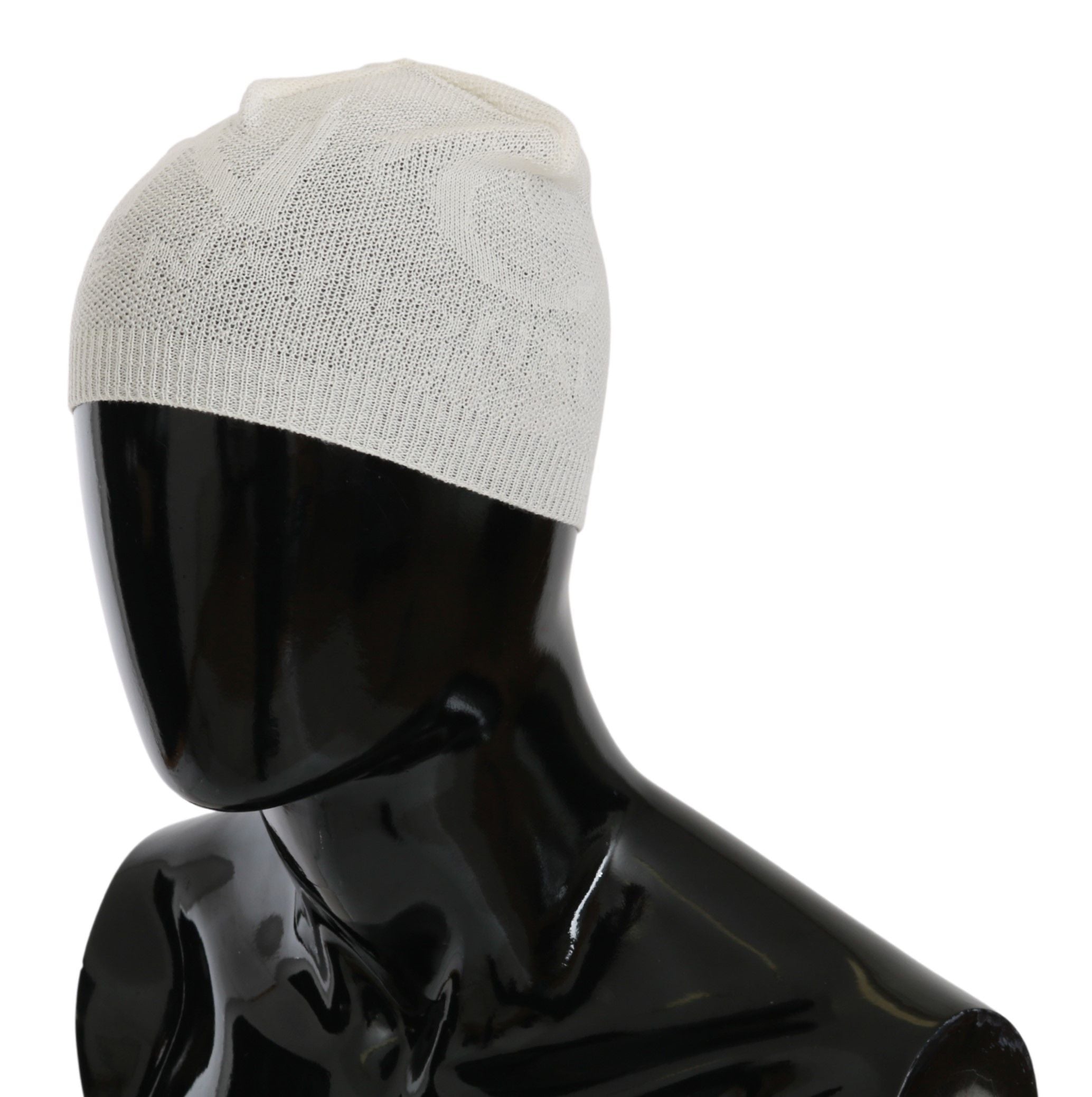 Bonnet Costume National en laine blanche mélangée de marque