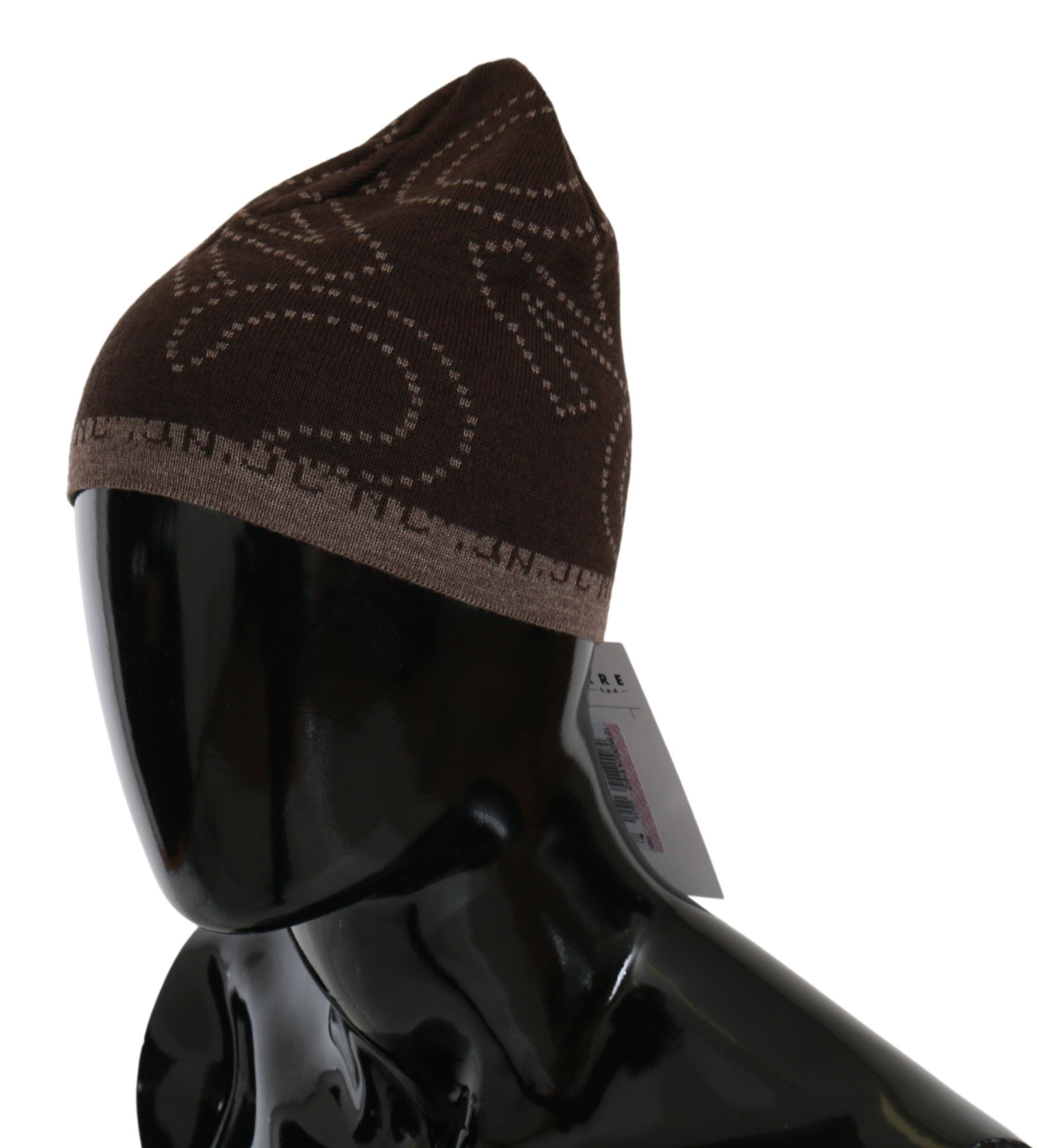 Bonnet de marque Costume National en laine mélangée marron