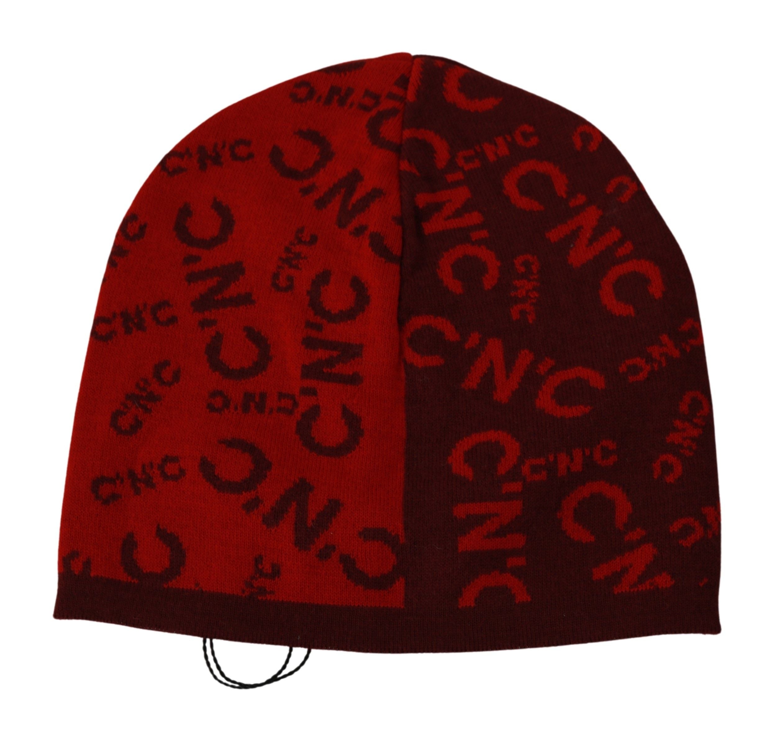 Bonnet en laine mélangée rouge de marque Costume National