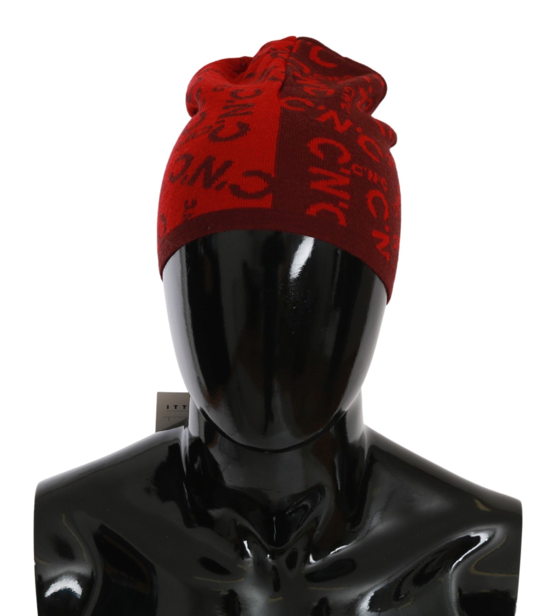 Bonnet en laine mélangée rouge de marque Costume National