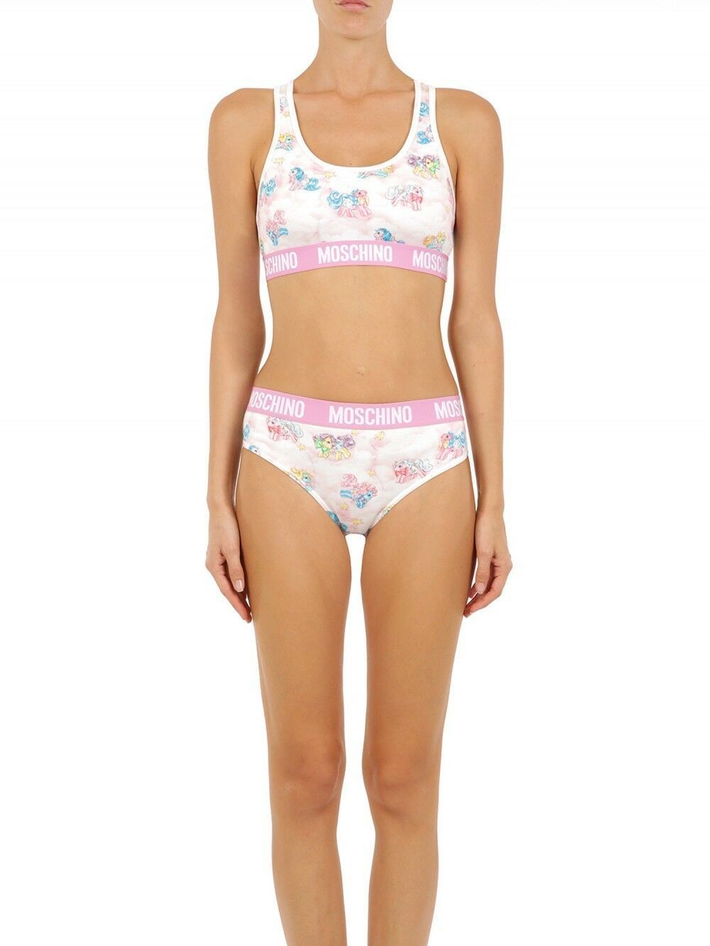 Pyjama deux pièces blanc Moschino My Little Pony Bikini