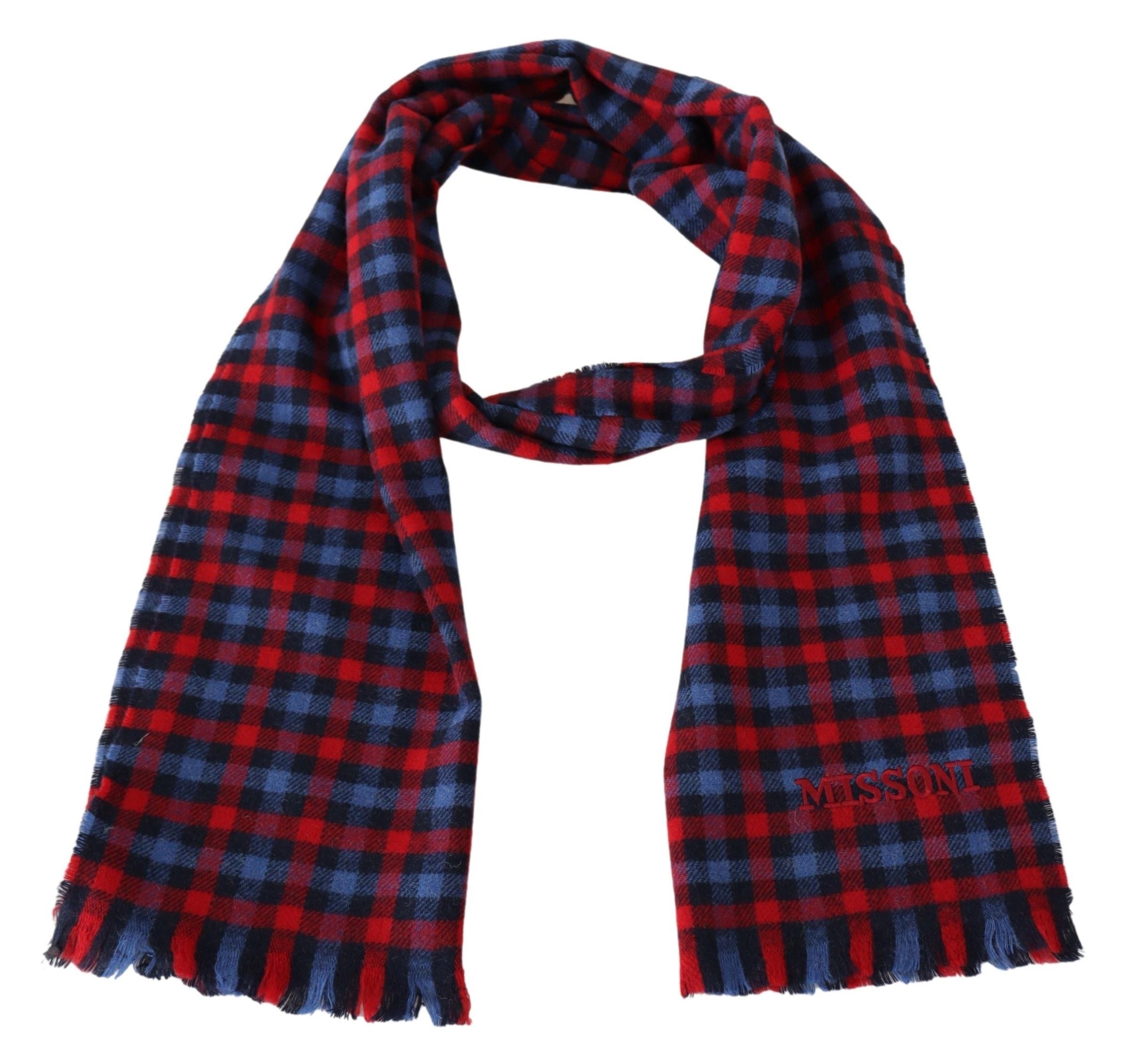 Châle unisexe en laine à carreaux multicolores Missoni