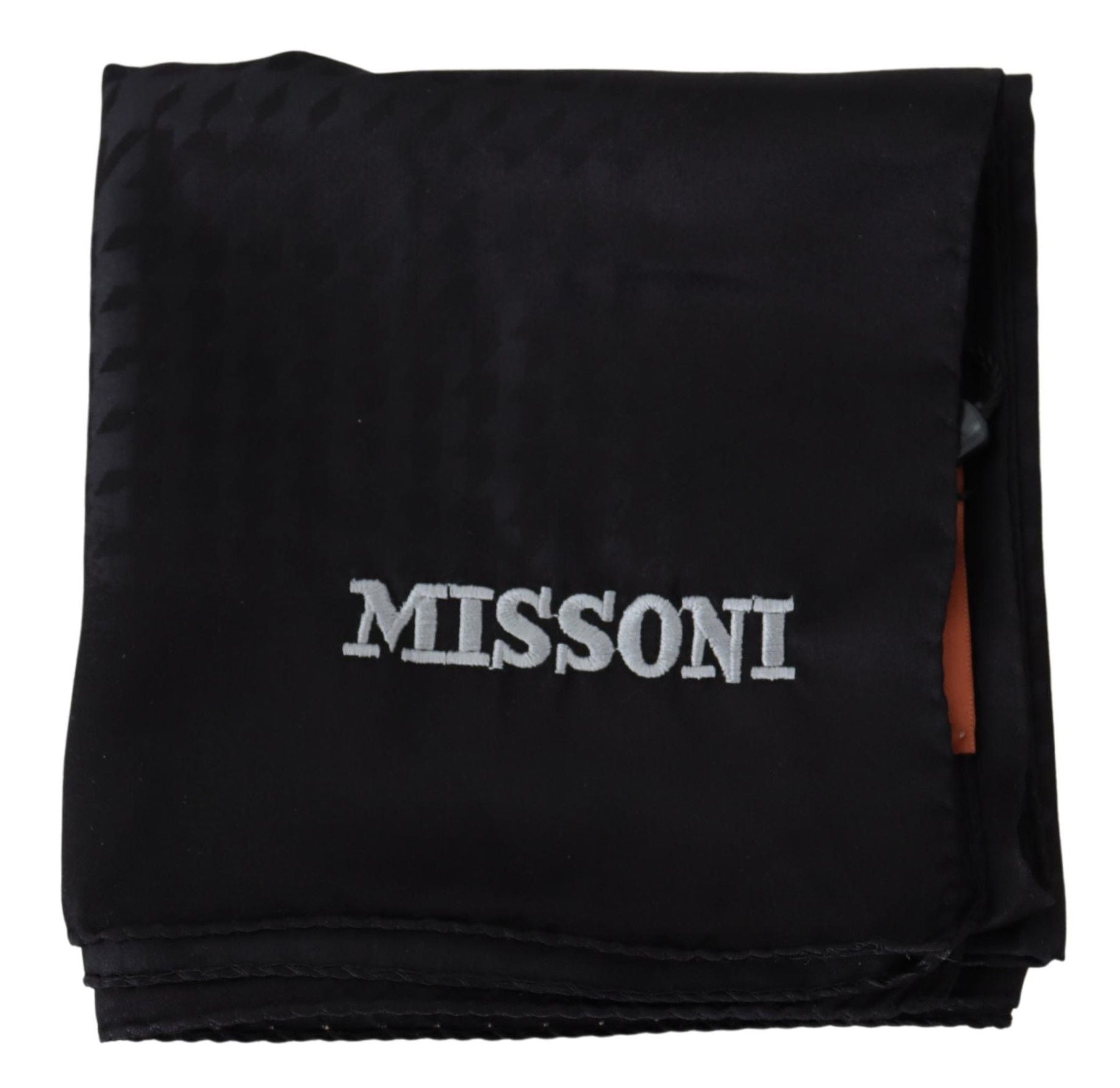 Écharpe châle unisexe en tricot de laine noire Missoni