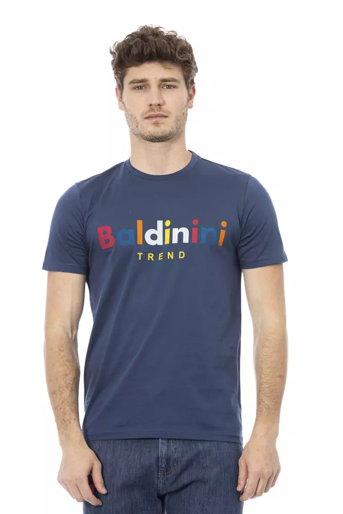 T-shirt homme en coton bleu tendance Baldinini