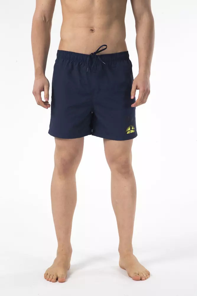 Short de bain Just Cavalli en nylon bleu pour homme