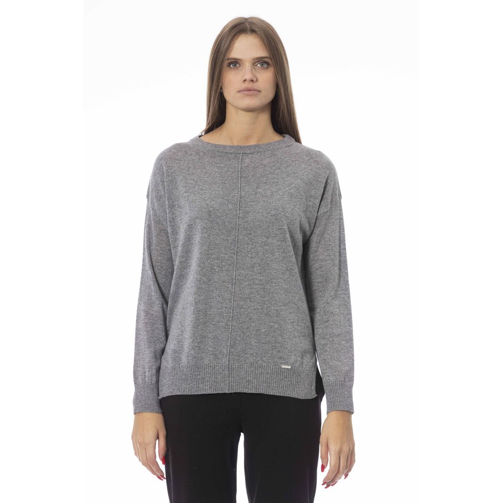 Pull Baldinini Trend en viscose grise pour femme