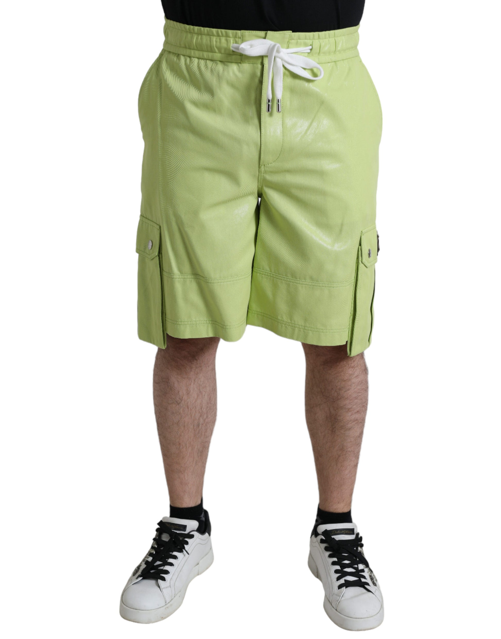 Bermuda cargo vert clair en coton Dolce & Gabbana pour homme