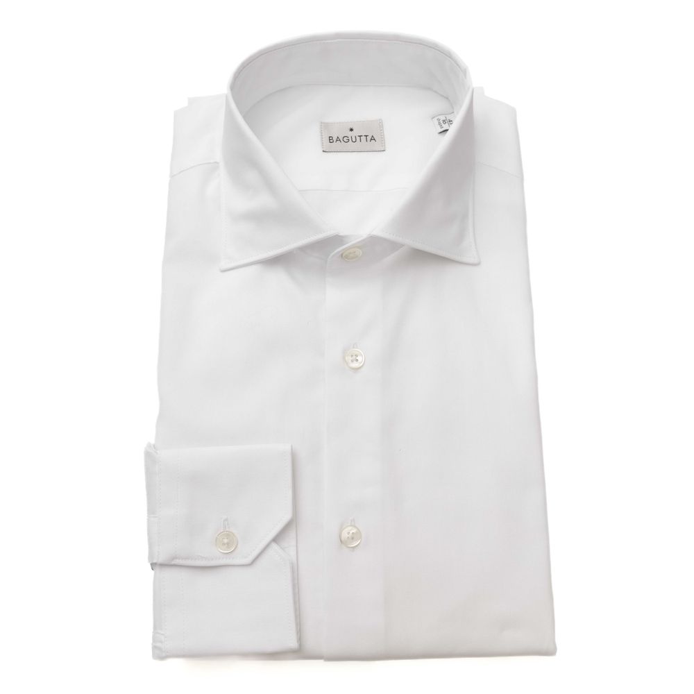 Chemise homme en coton blanc Bagutta