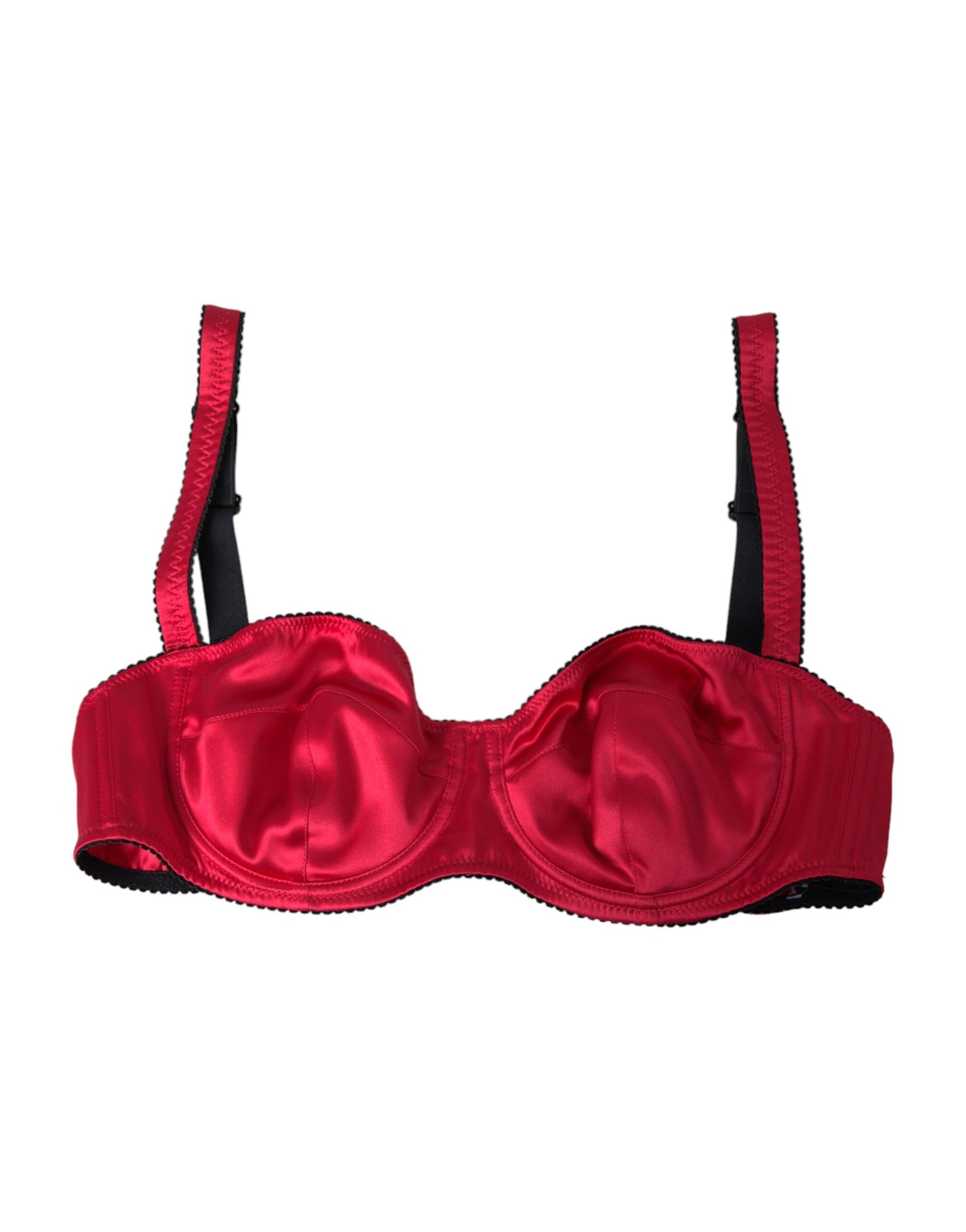 Dolce & Gabbana Sous-vêtements soutien-gorge balconcino en soie stretch bordeaux