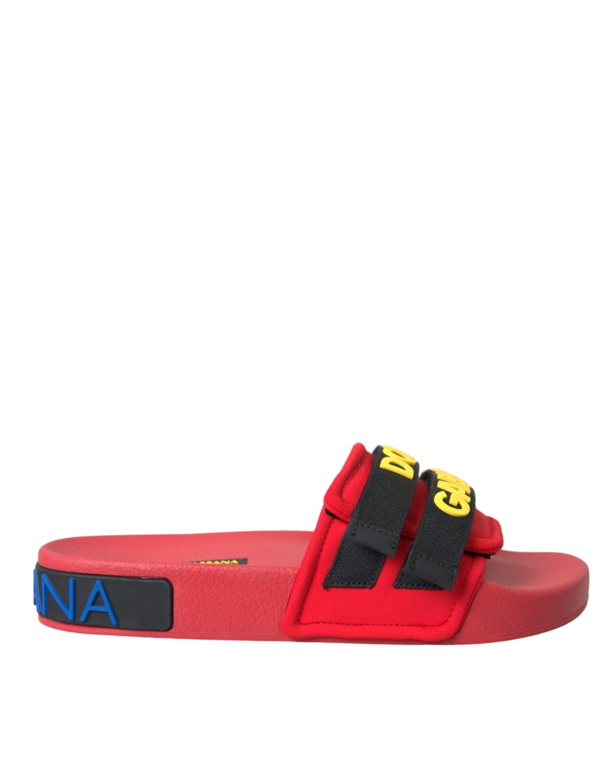 Chaussures plates et sandales Dolce & Gabbana avec logo rouge et noir