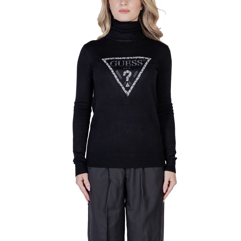 Col roulé en viscose noire Guess