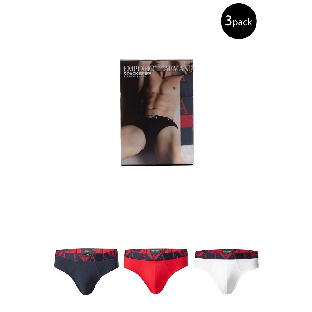 Sous-vêtements en coton rouge Emporio Armani Underwear