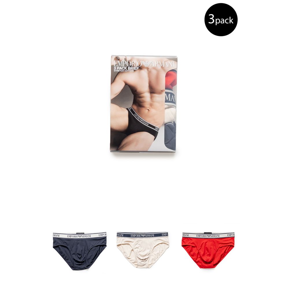 Sous-vêtements en coton rouge Emporio Armani Underwear