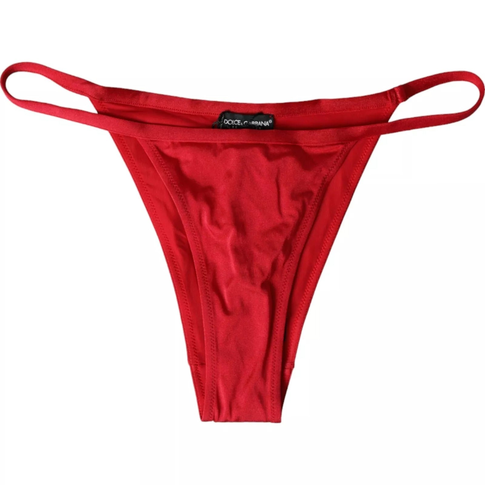 Bas de bikini Dolce & Gabbana en nylon extensible rouge
