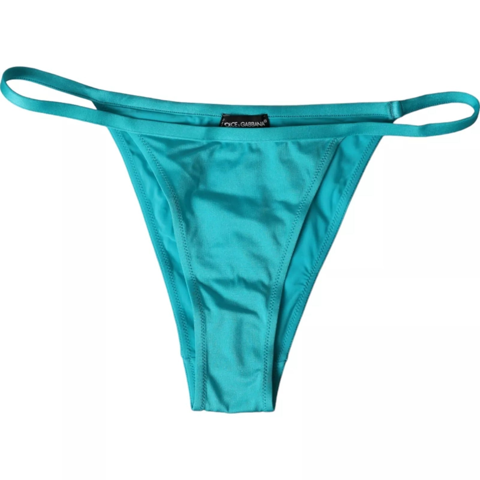 Bas de bikini en nylon bleu vert Dolce & Gabbana