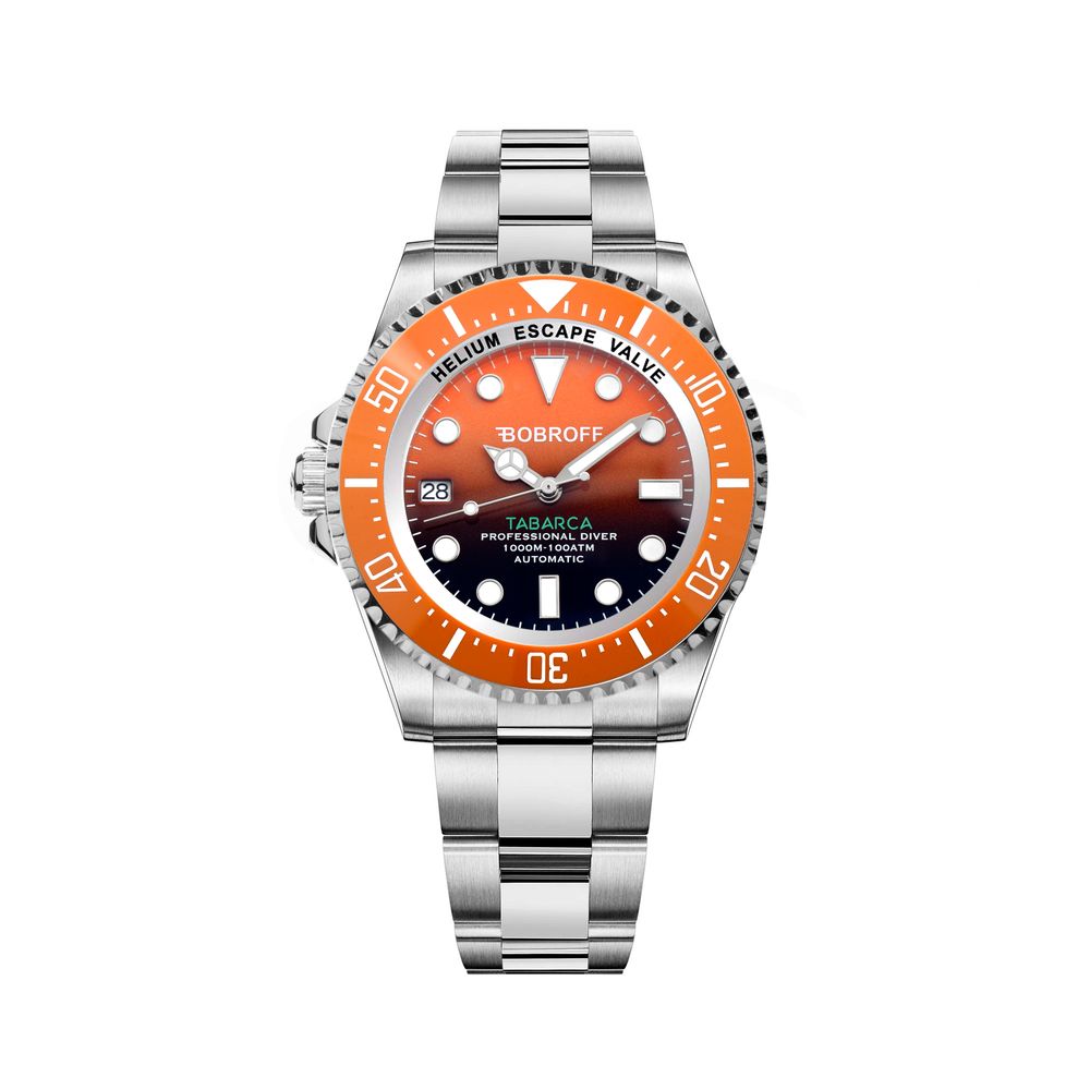 Montre Bobroff en acier inoxydable argenté