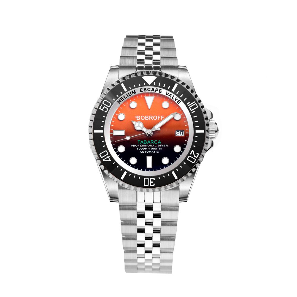 Montre Bobroff en acier inoxydable argenté