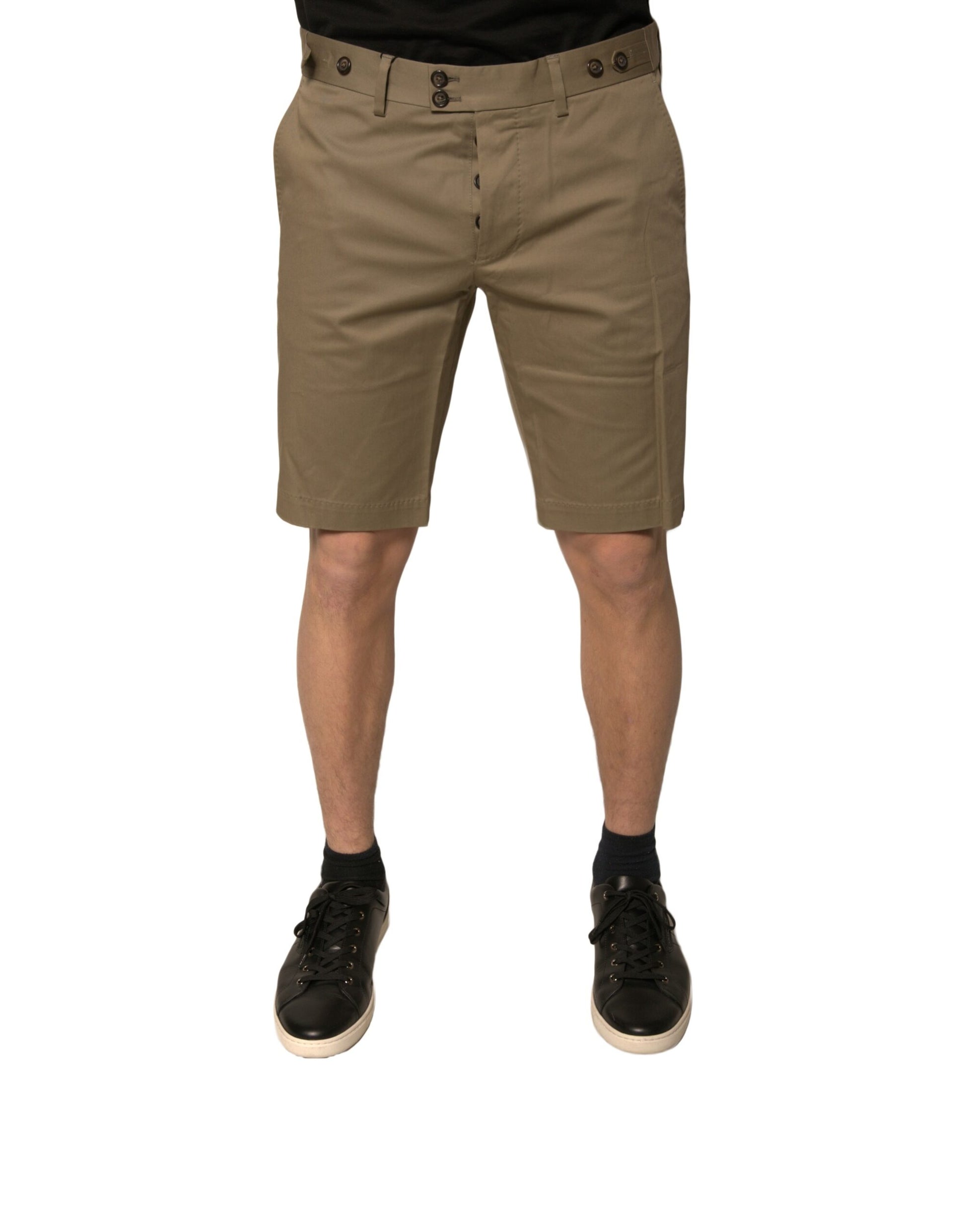 Short décontracté en coton stretch marron chino Dolce & Gabbana