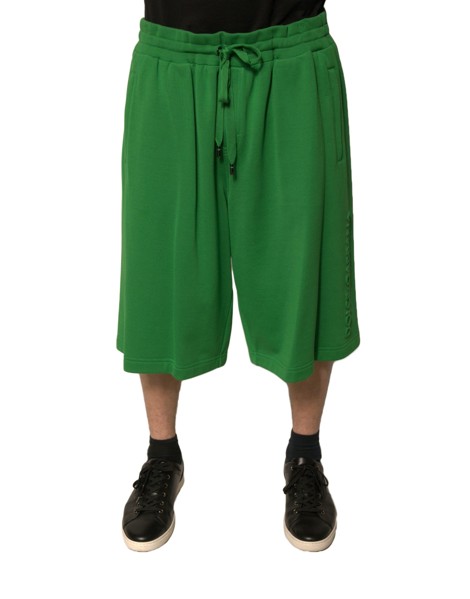 Bermuda vert en coton mélangé Dolce & Gabbana pour homme