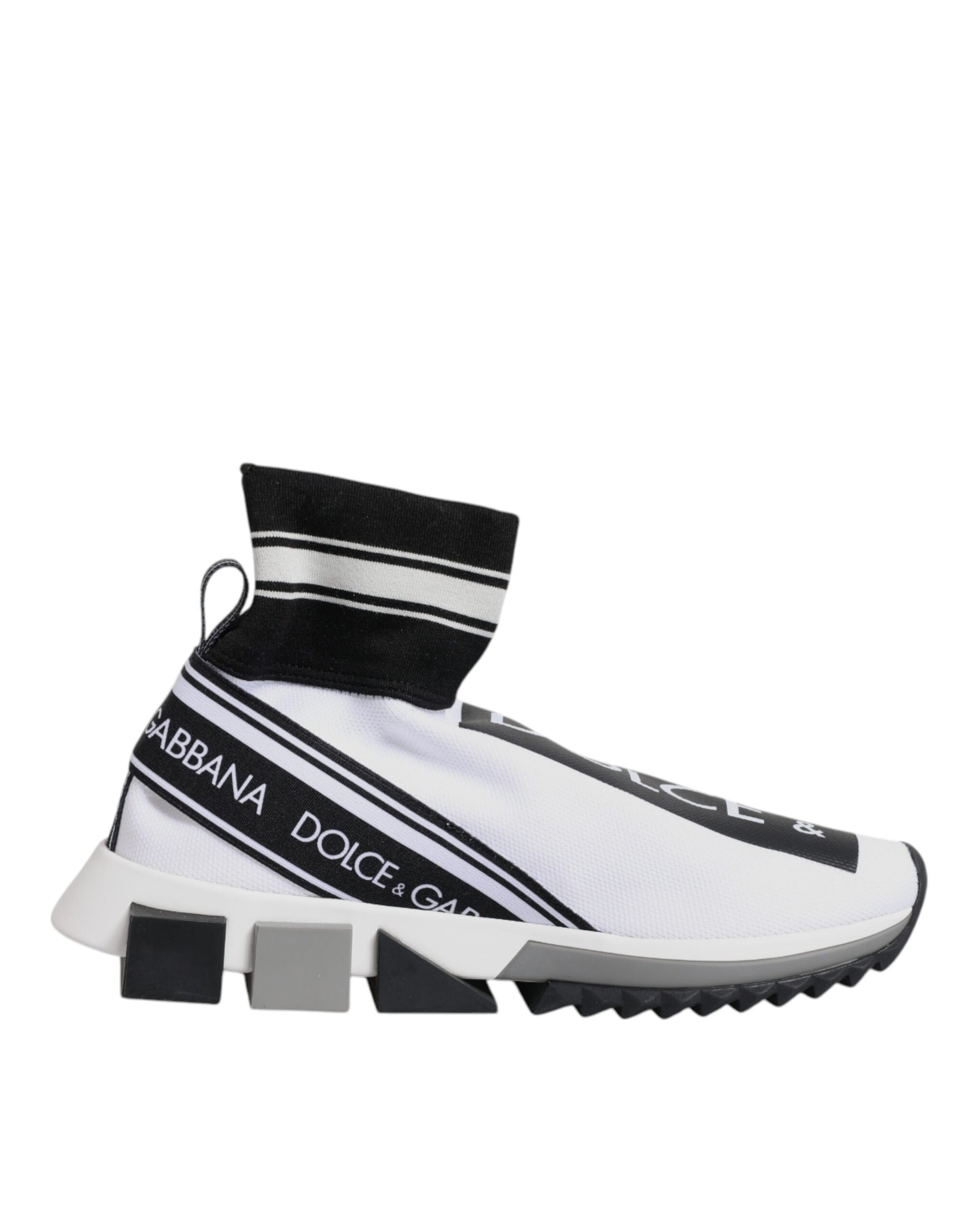 Baskets chaussettes Dolce & Gabbana Sorrento blanches et noires