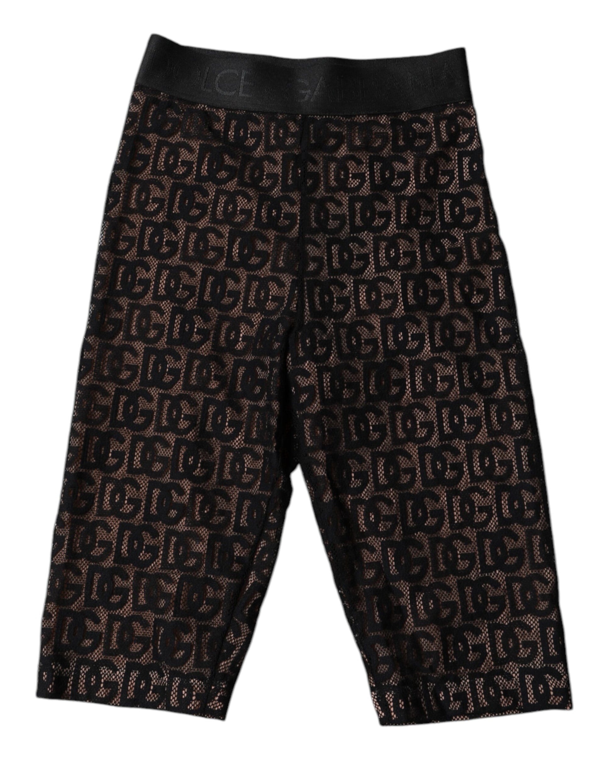 Collants courts à logo monogramme noir Dolce & Gabbana