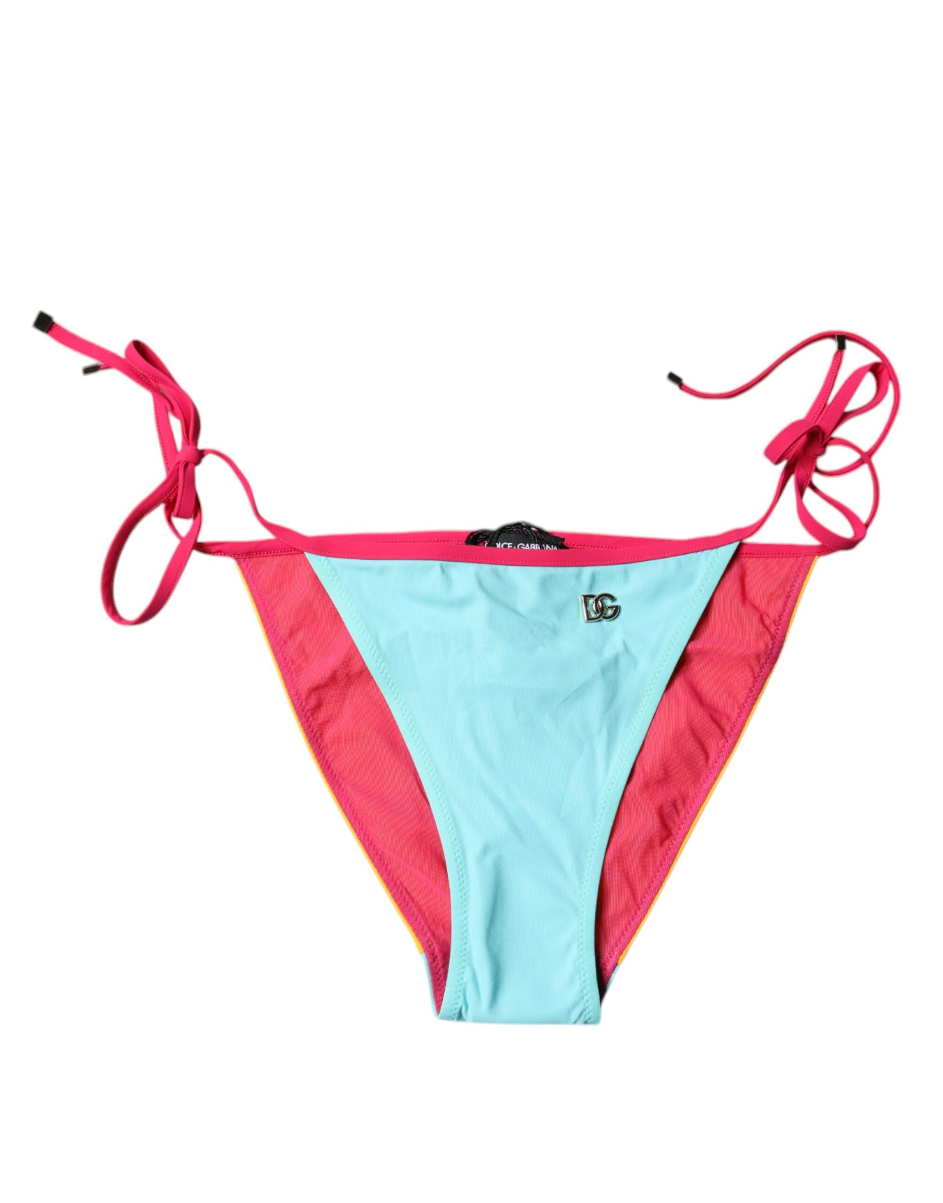 Bas de bikini à logo multicolore Dolce & Gabbana
