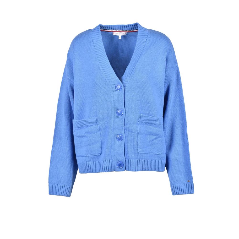 Cardigan en coton bleu Tommy Hilfiger
