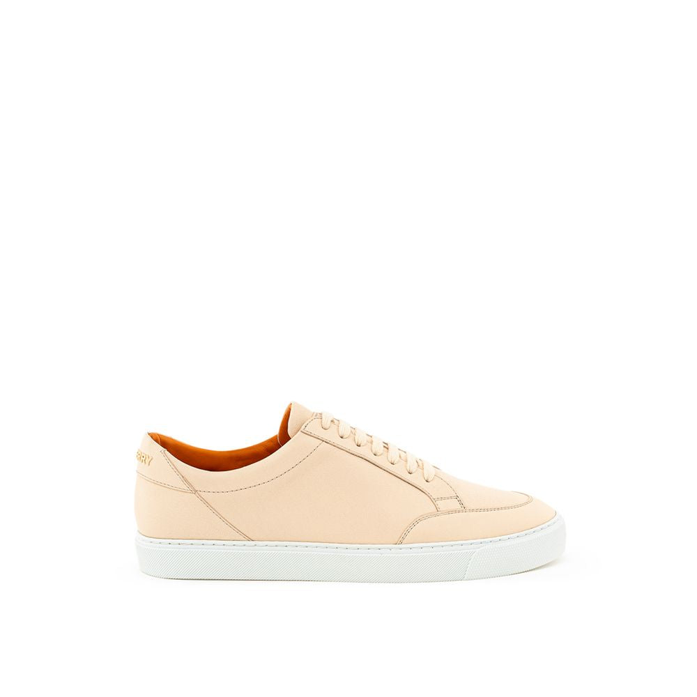 Baskets Burberry en cuir rose