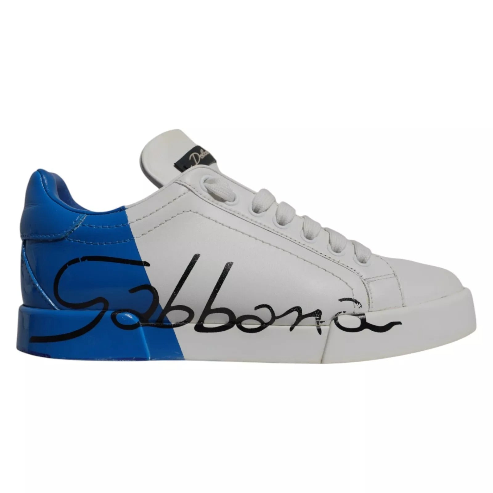 Baskets Portofino blanches et bleues Dolce & Gabbana avec logo