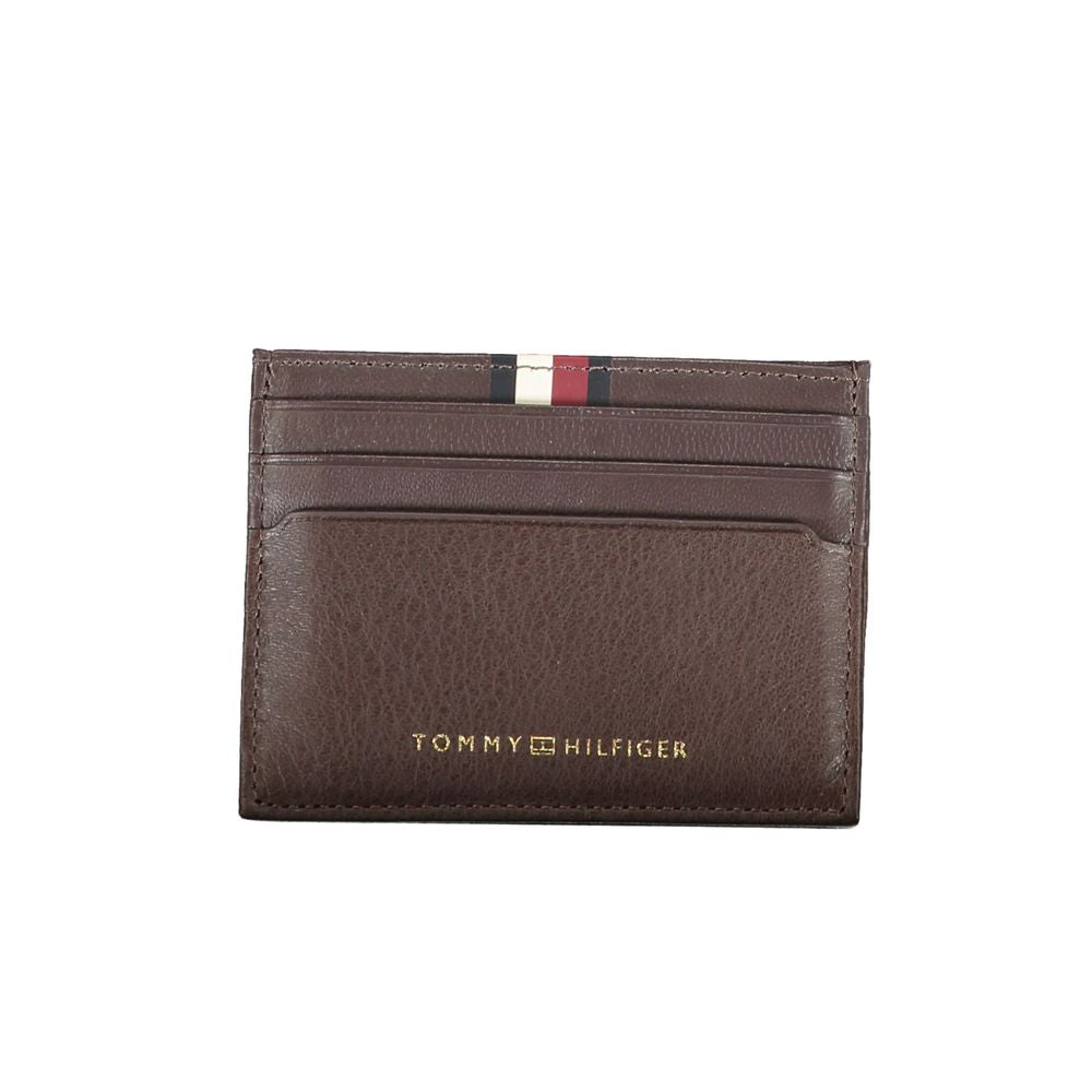 Portefeuille homme en cuir marron Tommy Hilfiger