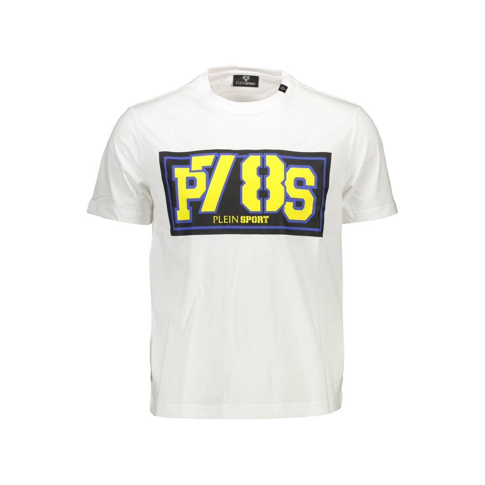 T-shirt homme en coton blanc Plein Sport