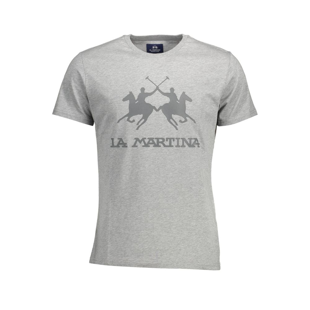 T-shirt homme en coton marron La Martina