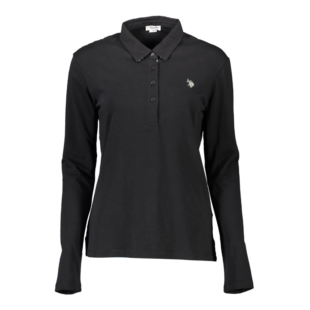 Polo femme noir en coton US POLO ASSN.