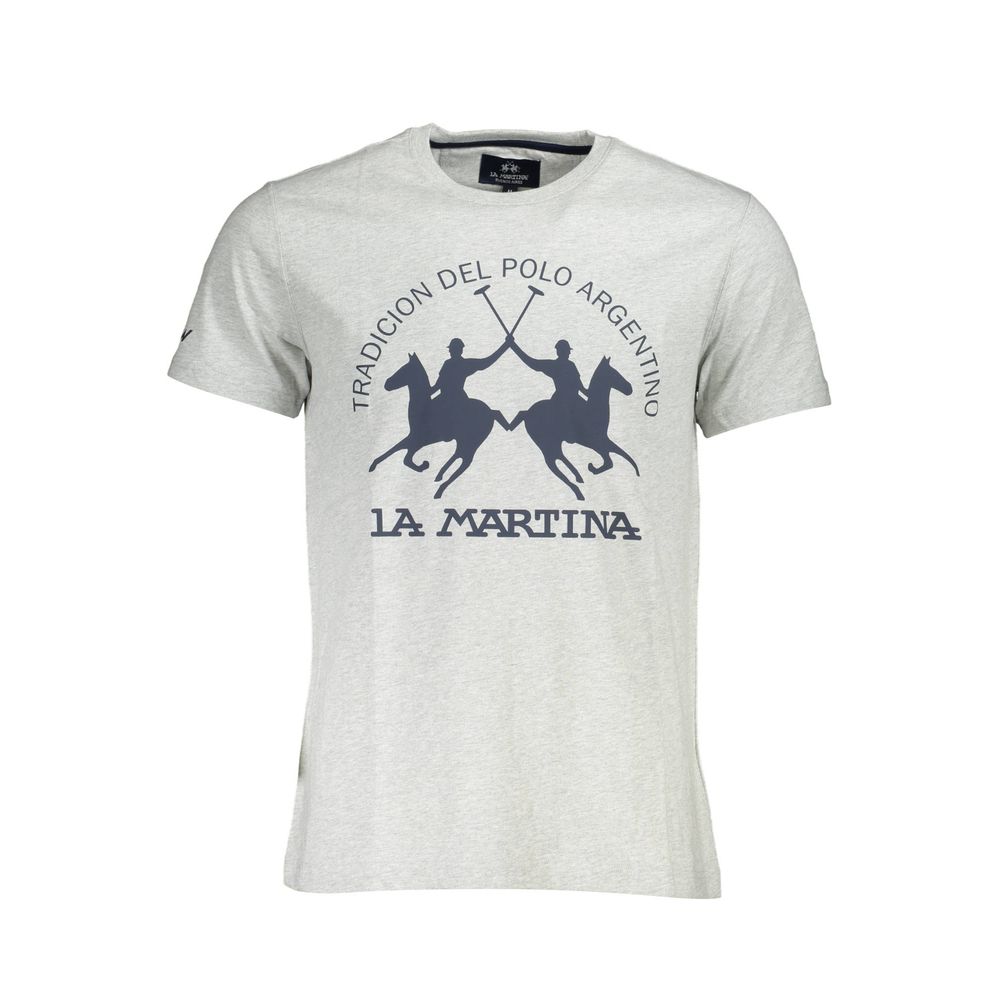 T-shirt homme en coton marron La Martina