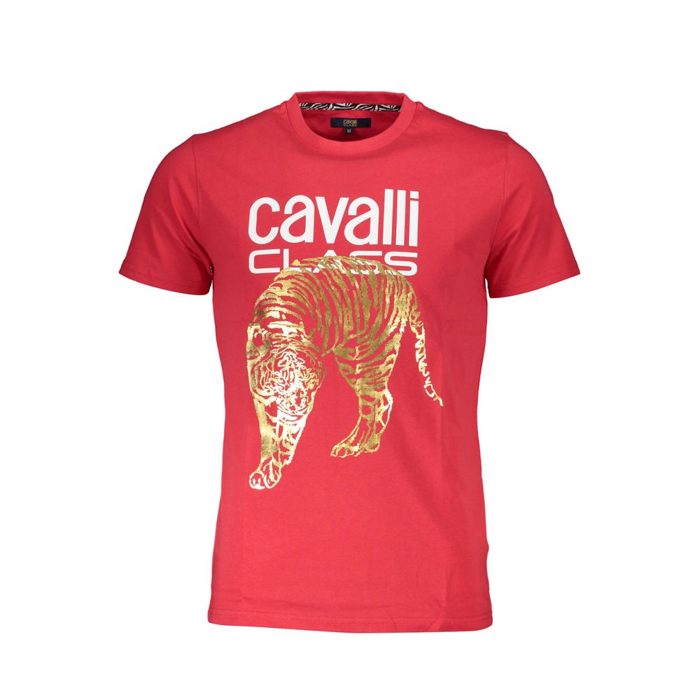 T-shirt Cavalli Class en coton rouge pour homme