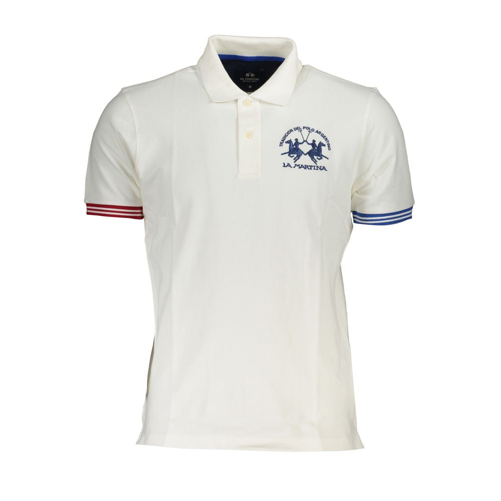 Polo blanc élégant La Martina avec détails contrastés