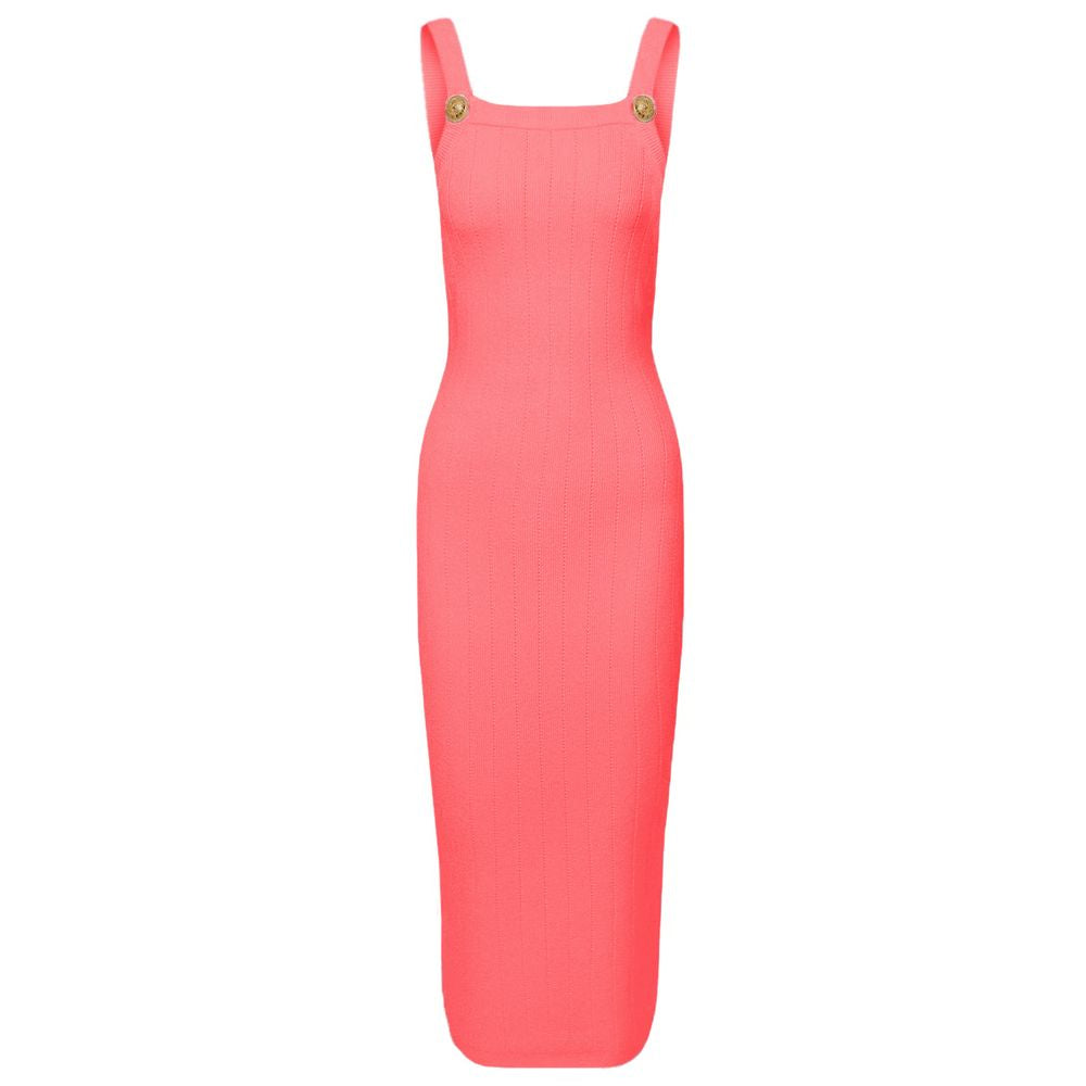 Robe Balmain en viscose rose