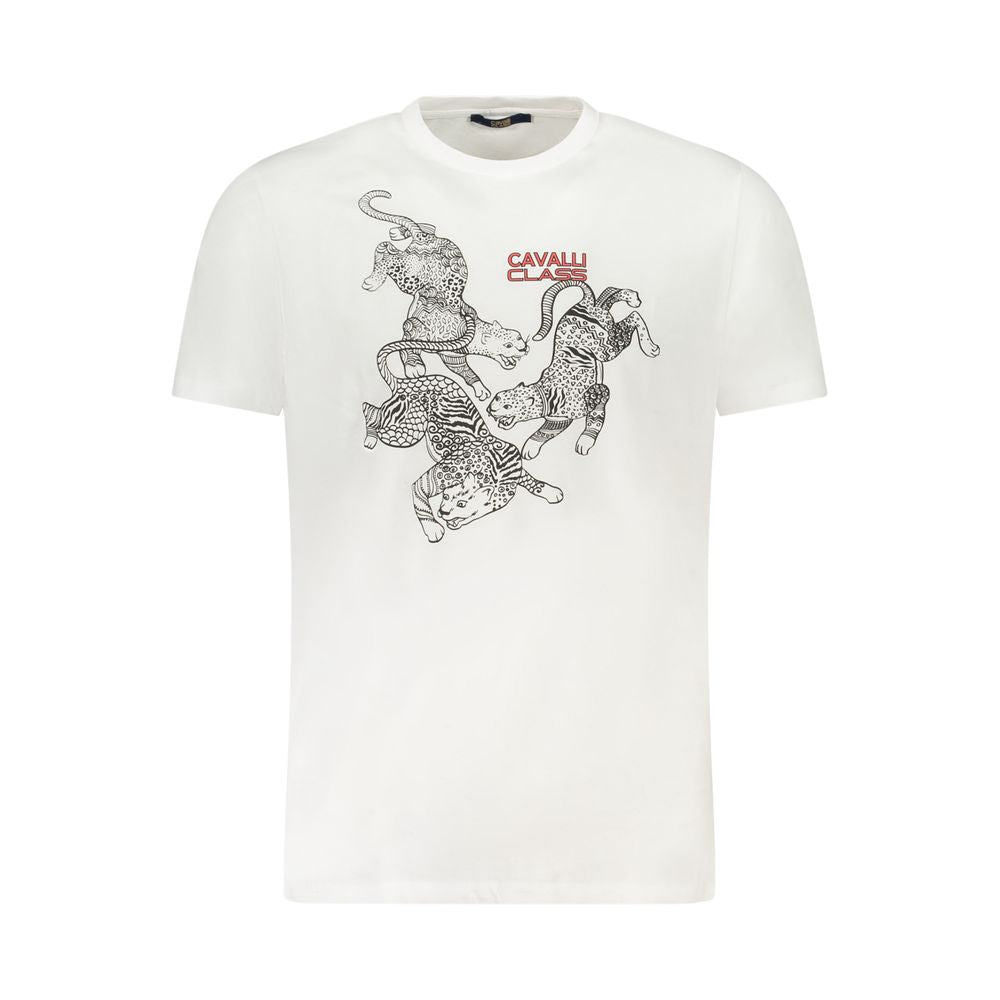 T-shirt Cavalli Class en coton blanc pour homme