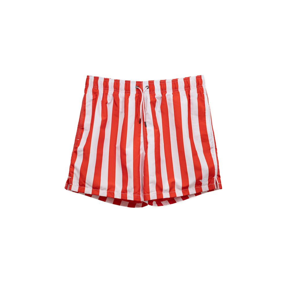 Short de bain en polyester rouge Emporio Armani