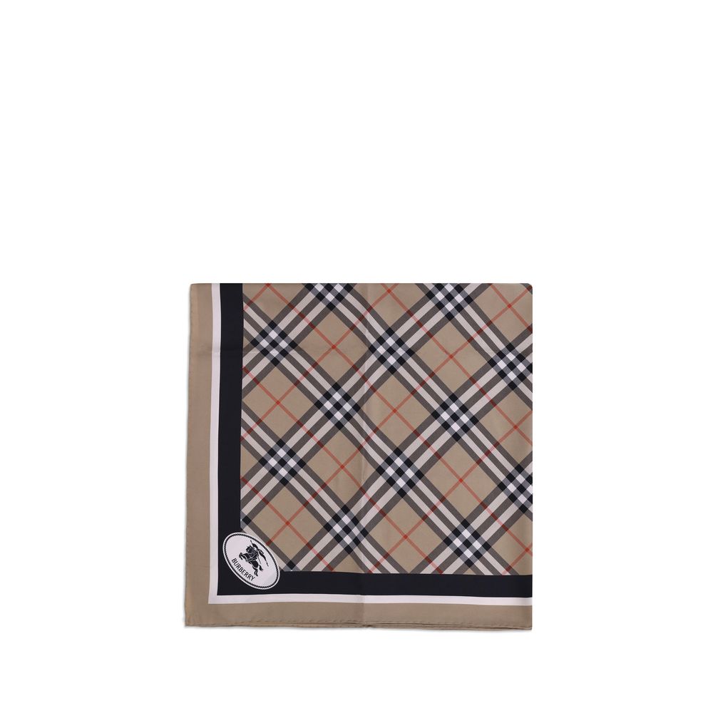 Écharpe en soie à carreaux Burberry