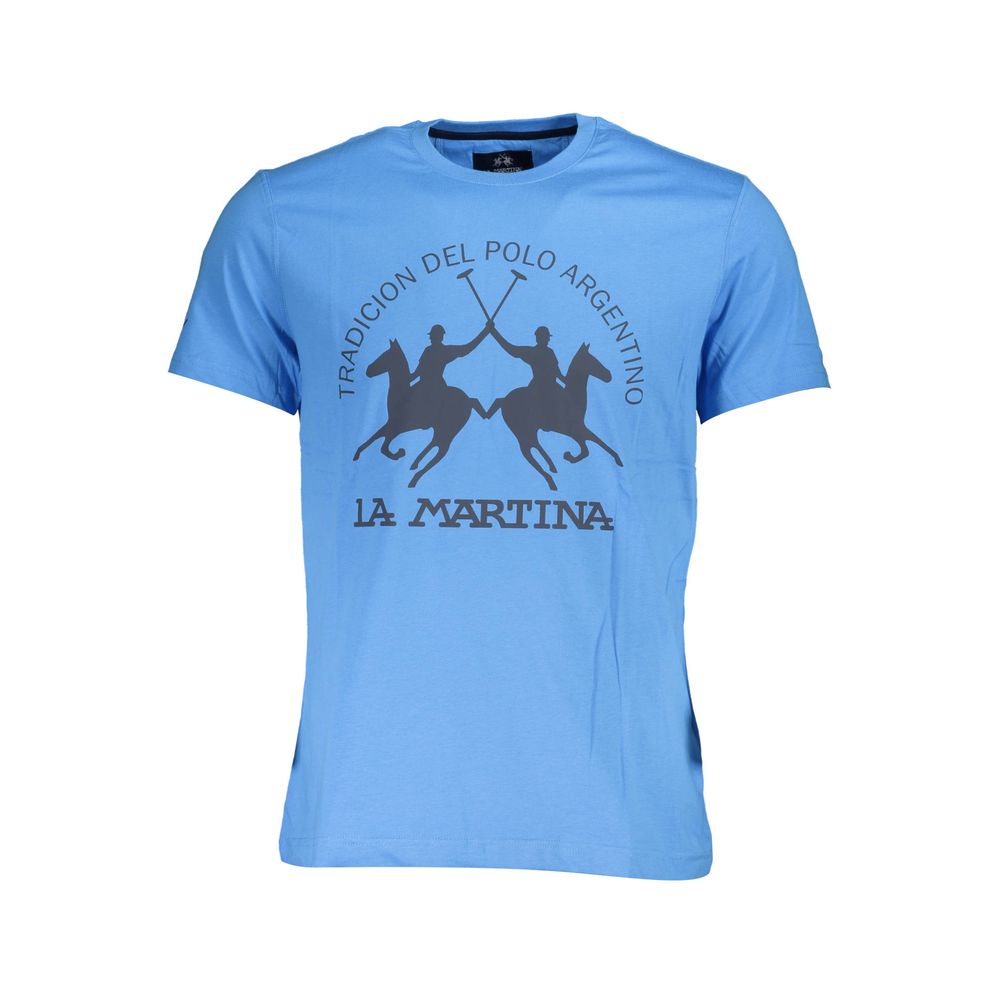 T-shirt homme en coton bleu La Martina