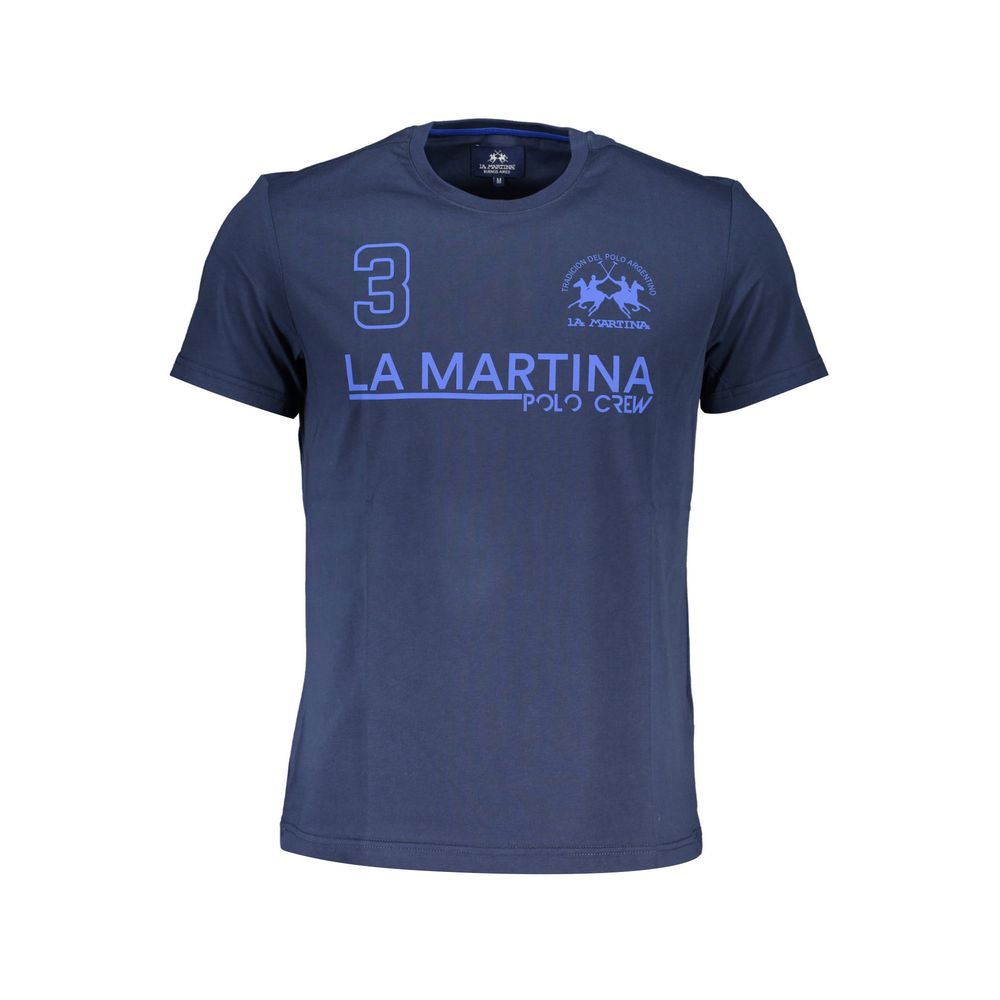 T-shirt homme en coton bleu La Martina