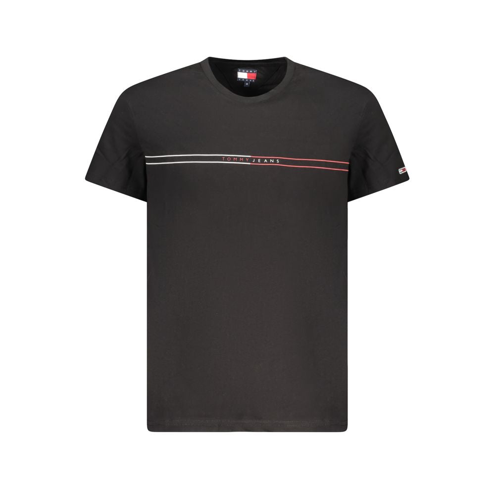 T-shirt noir en coton Tommy Hilfiger pour homme