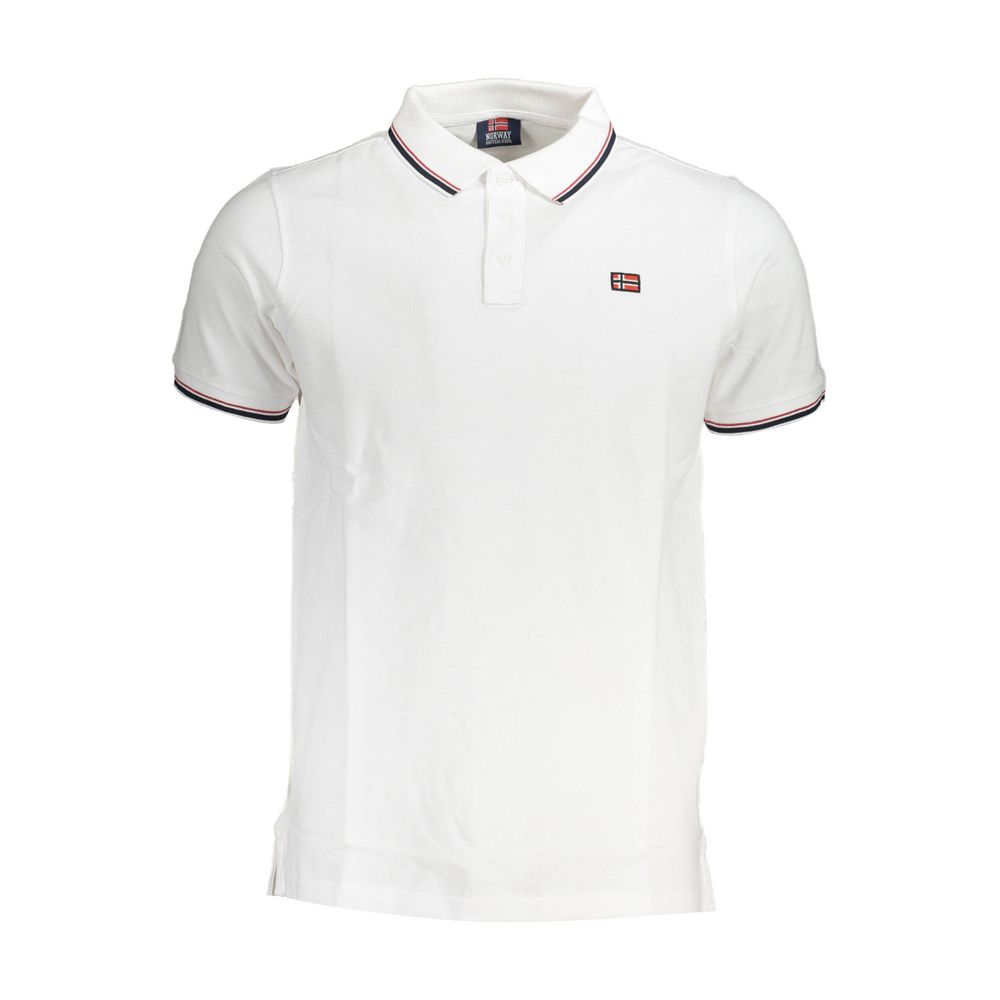 Polo homme en coton blanc Norvège 1963